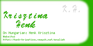 krisztina henk business card